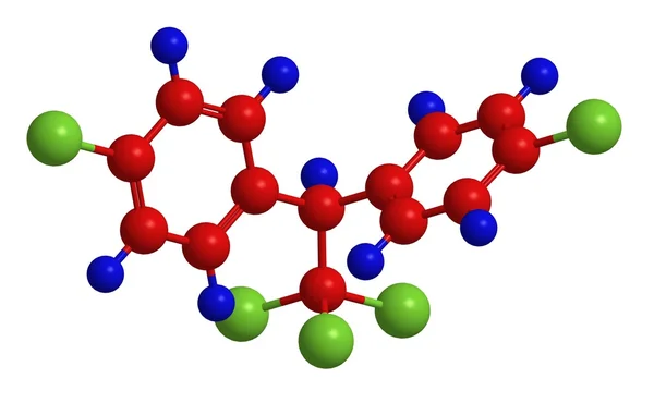 ДДТ - молекулярная структура — стоковое фото