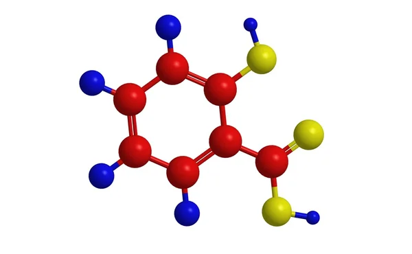 Salisilik asit (vitamin S moleküler yapısı) — Stok fotoğraf