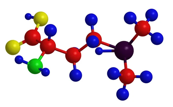 Estructura molecular de la S-metilmetionina (vitamina U) ) — Foto de Stock