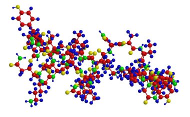 Endorphin - molecular structure clipart
