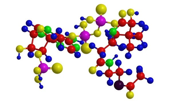 Acetyl-Coa-moleculaire structuur — Stockfoto