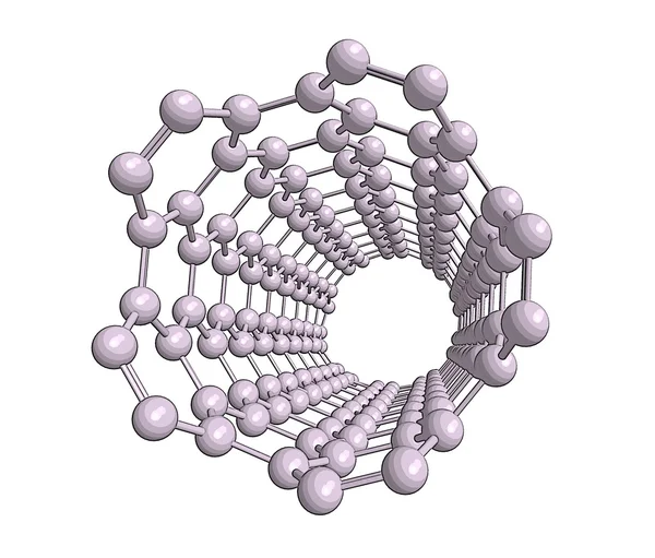 カーボンナノ チューブの分子構造 — ストック写真