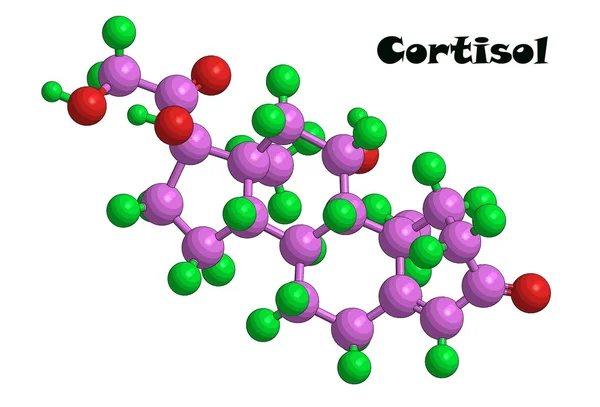 Structure moléculaire du cortisol — Photo