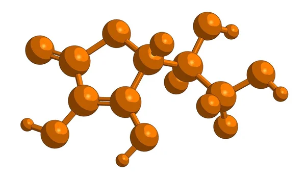 Moleculaire structuur van ascorbinezuur — Stockfoto