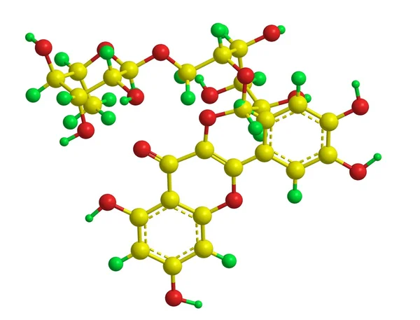 Molekularna struktura rutyna — Zdjęcie stockowe