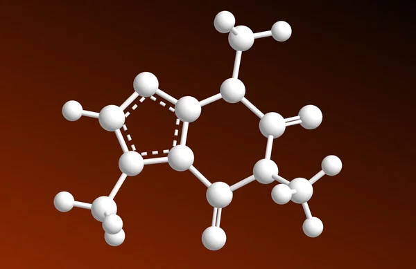 Estrutura molecular da cafeína — Fotografia de Stock