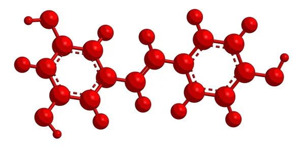 Molekulární struktura resveratrol — Stock fotografie