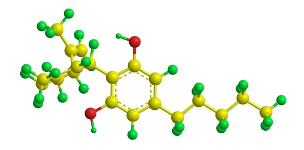 Struttura molecolare del cannabidiolo (CBD ) — Foto Stock