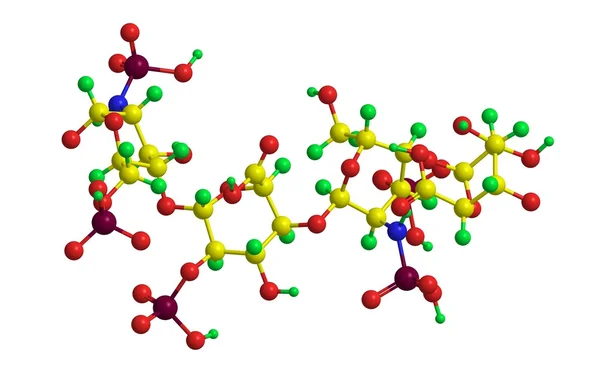 Molekulární struktura heparinu — Stock fotografie