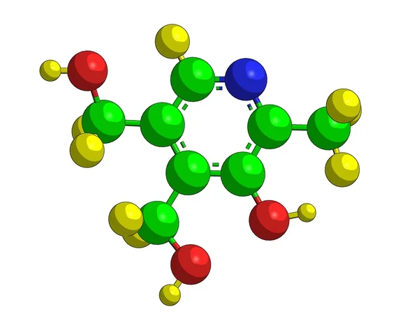 リン酸ピリドキサール (ビタミン B6 の分子構造) — ストック写真