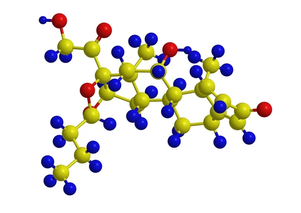 Budesonida (Pulmicort) - estrutura molecular — Fotografia de Stock