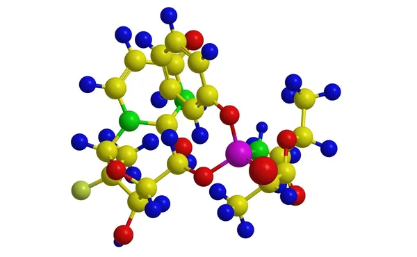 Sofosbuvir (Sovaldi) - estructura molecular —  Fotos de Stock