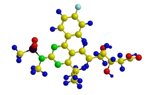 Rosuvastatin (crestor) - molekulare Struktur — Stockfoto