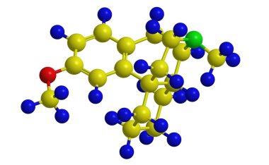 Dextromethorphan (Dxm) - moleküler yapısı