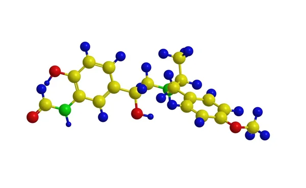 Formoterol (Eformoterol) - molekylstruktur — Stockfoto