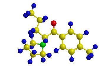 Pyrovalerone (Centroton) - moleküler yapısı