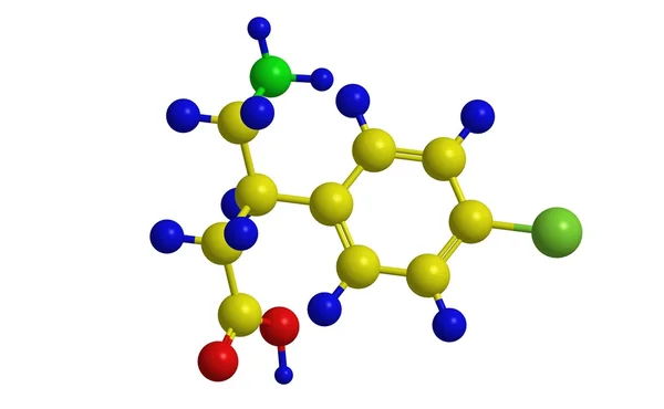 Baclofen (lioresal) - molekulare Struktur — Stockfoto