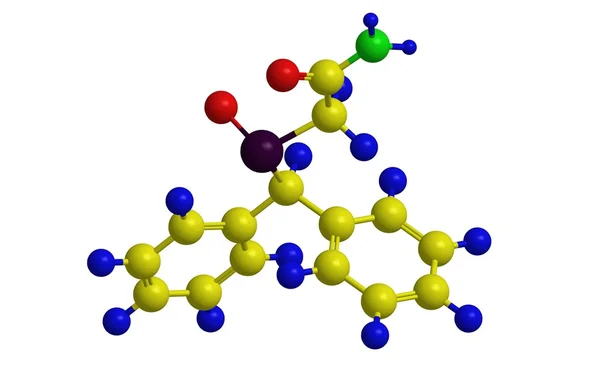 Armodafinil (Nuvigil) - struktura molekularna — Zdjęcie stockowe