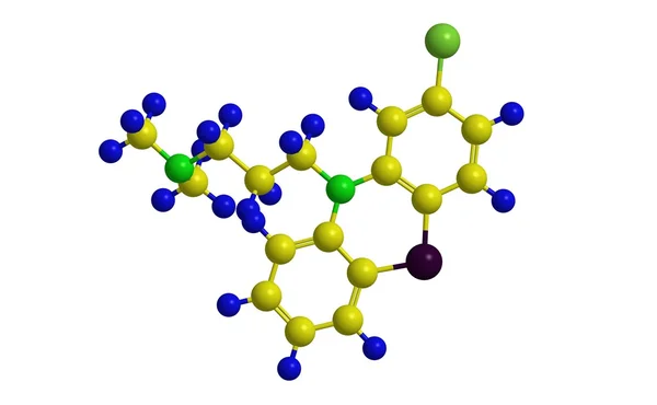 Klorpromazin (Thorazine) - Struktur molekul — Stok Foto