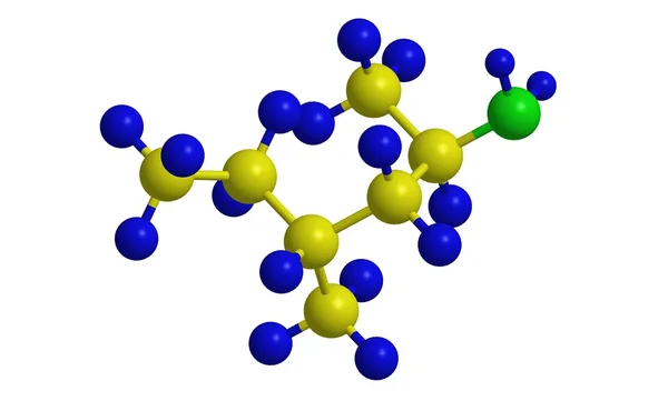 Methylhexanamine (Forthane) - молекулярної структури — стокове фото