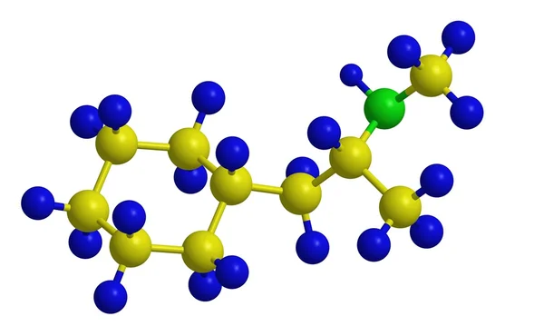 Propylhexedrine (Benzedrex, Obesin) - moleküler yapısı — Stok fotoğraf
