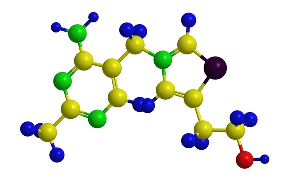 硫胺素 (维生素 B1 的分子结构) — 图库照片