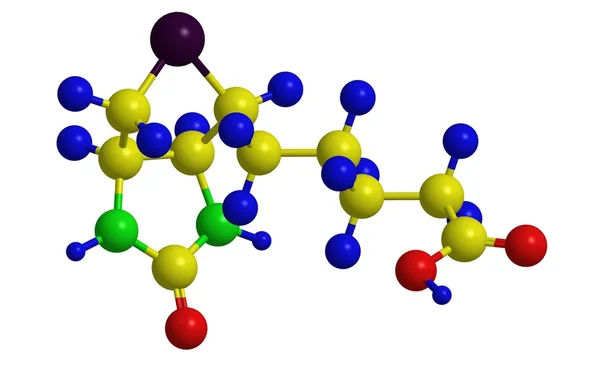 Biotin (B7 vitamin: molekuláris szerkezete) — Stock Fotó