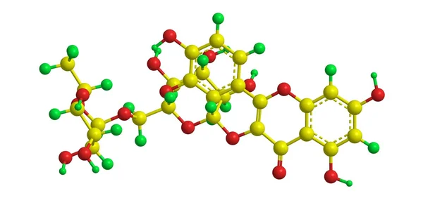 分子结构芦丁 — 图库照片