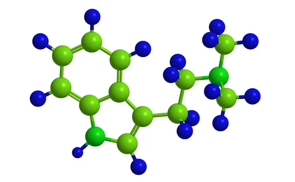 Dimetiltriptamina - estructura molecular — Foto de Stock