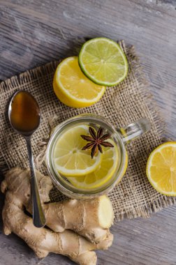 Zencefilli ve limonlu çay 