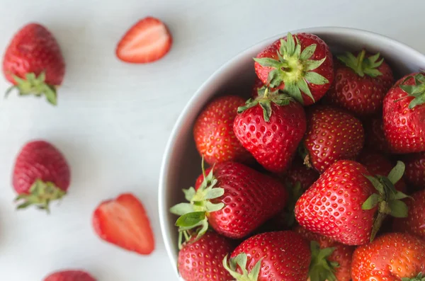 Erdbeeren aus nächster Nähe — Stockfoto