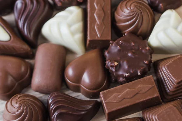Vários doces de chocolate Imagem De Stock