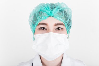 Genç çekici Asyalı hemşire