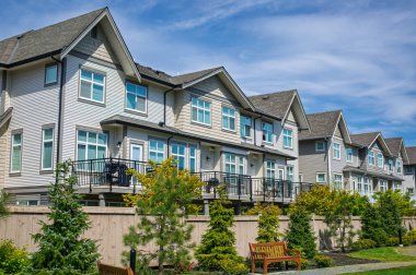 Vancouver 'daki Modern Apartman Binaları, British Columbia, Kanada.