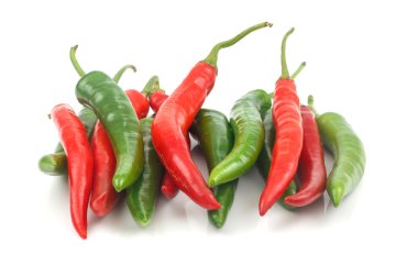 Taze kırmızı ve yeşil biber