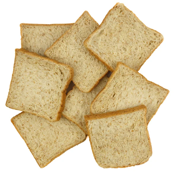 Top view of sliced whole wheat breads — Stock Photo, Image