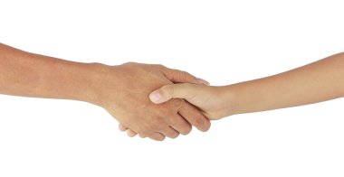 üzerine beyaz izole helping hands