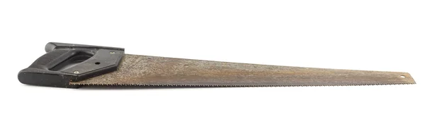 Régi handsaw, a fehér háttér — Stock Fotó