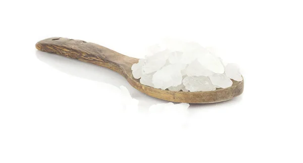 Fehér kristályos cukor, fehér — Stock Fotó