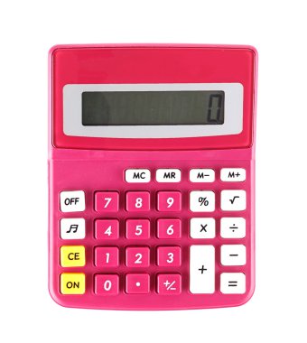 hesap makinesi beyazda izole edildi