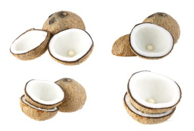 Hindistan cevizi meyve - dizi beyaz madde gıda