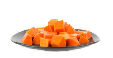 Yemeğin sulu papaya-beyaz tropikal meyve