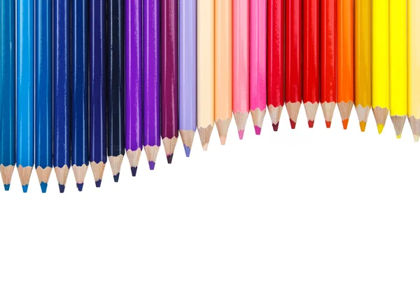 Color pencils isolated on white — Stock Photo, Image