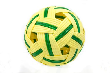 Beyaz izole rattan topu