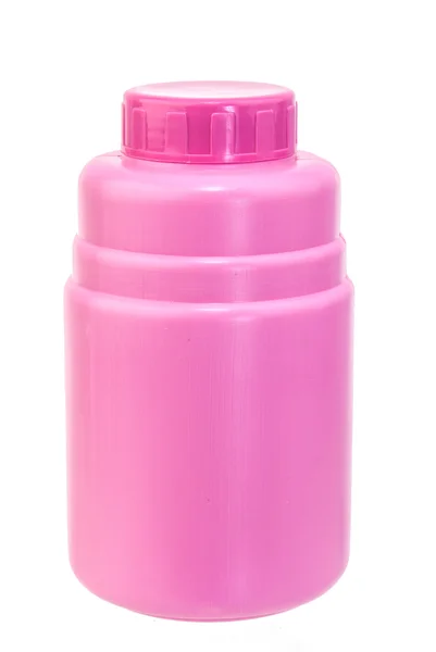 Garrafa de plástico rosa — Fotografia de Stock