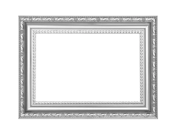 Gray Antique Frame Isolated Black Background — Stock Photo, Image