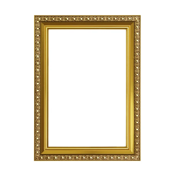 白色背景上孤立的金相框 — 图库照片