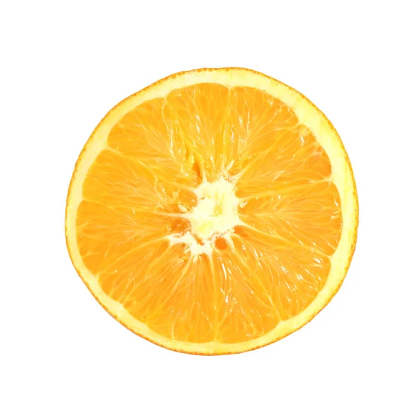 Orange Cut Isolated White Clipping Path — Stockfoto