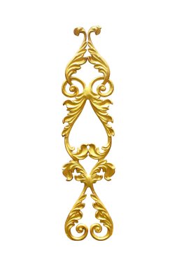 Süs malzemeleri, klasik altın çiçekli tasarımlar.