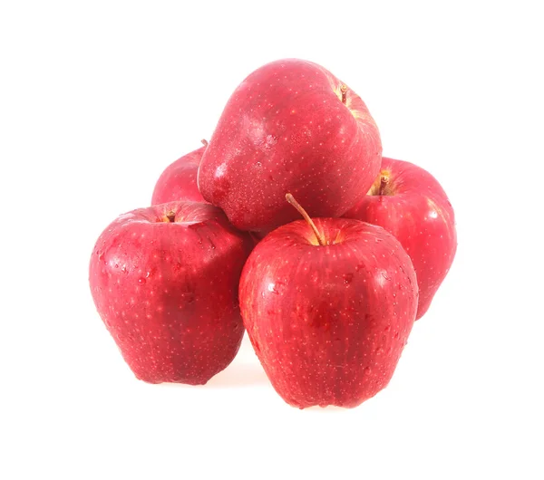 Frischer Roter Apfel Auf Weißem Hintergrund — Stockfoto